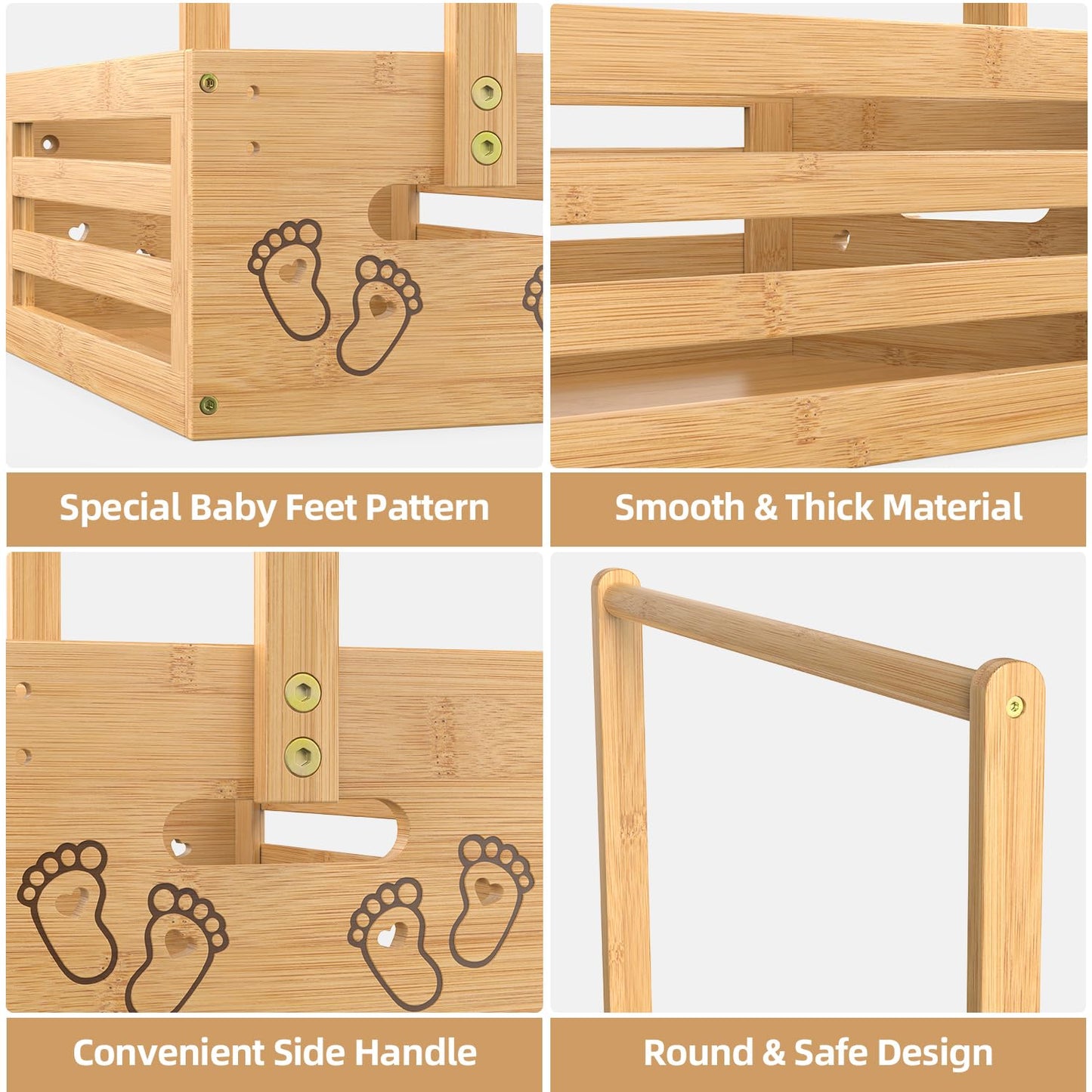Multi-functional Bamboo Gift Basket - Small - Natural