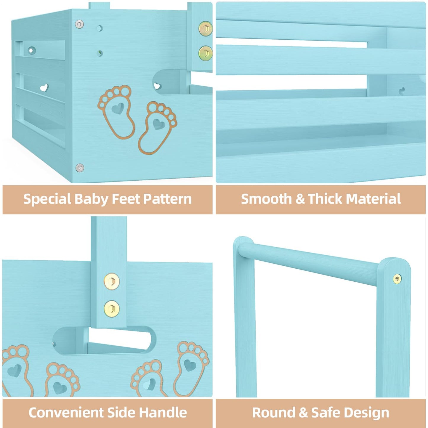 Multi-functional Bamboo Gift Basket - Big - Blue