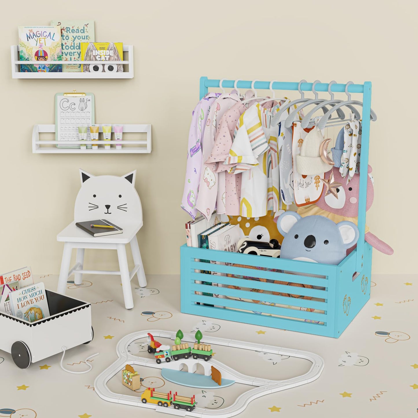 Multi-functional Bamboo Gift Basket - Big - Blue