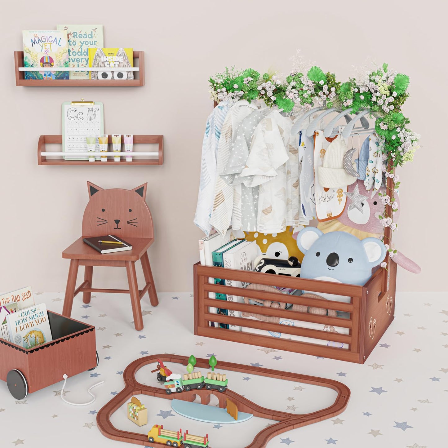 Multi-functional Bamboo Gift Basket - Big - Brown